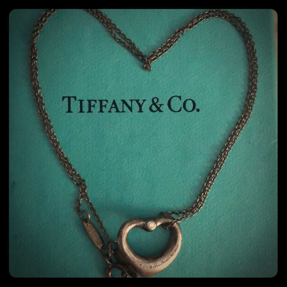 Tiffany heart .929 & diamonds - Picture 3 of 3